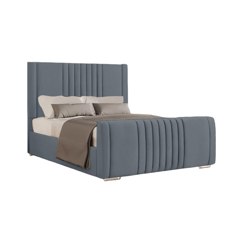 Ganador Upholstered Bed, Double (4'6), Charcoal