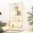 Small - Space 4 Shelf Tempered Glass Cabinet With 13 Colour Led Lighting, Locking Storage And 2 Drawers For Office, Kitchen White Natural Multifunctional Stylish Door Display Lights, Shelves Large-52389802