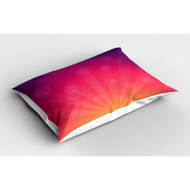 Blue/Pink/Purple Polyester Microfiber Piece Sham, Twin