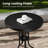 Round Patio Table Outdoor Side table for Patio Poolside Garden -108973249-108973252