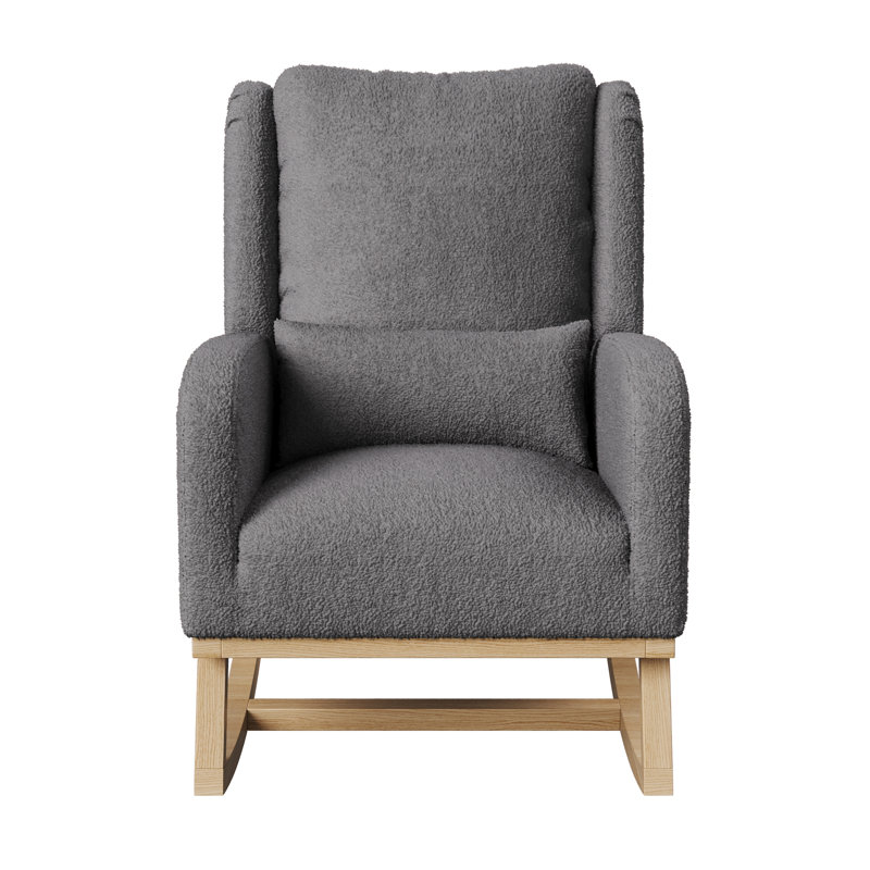 Solid Wood Rocking Chair, Grey