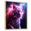 Tigre de rose éclairant sur toile-909140242-909140250