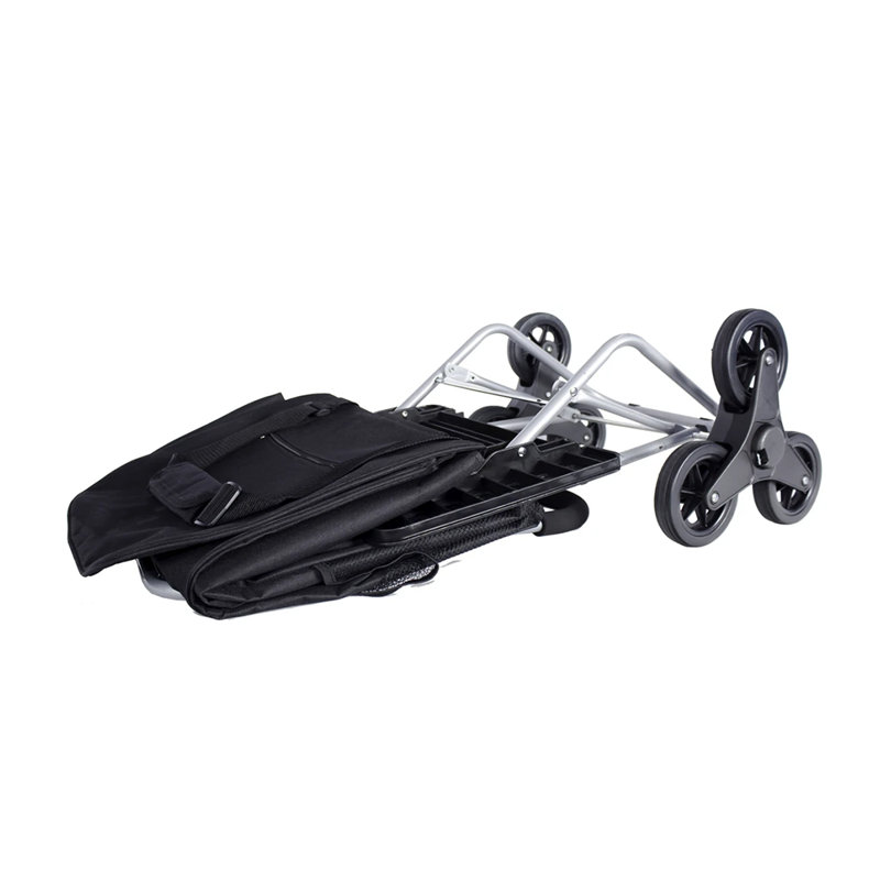 Stair Climber 200 Lb. Capacity Foldable Hand Truck Dolly, Black