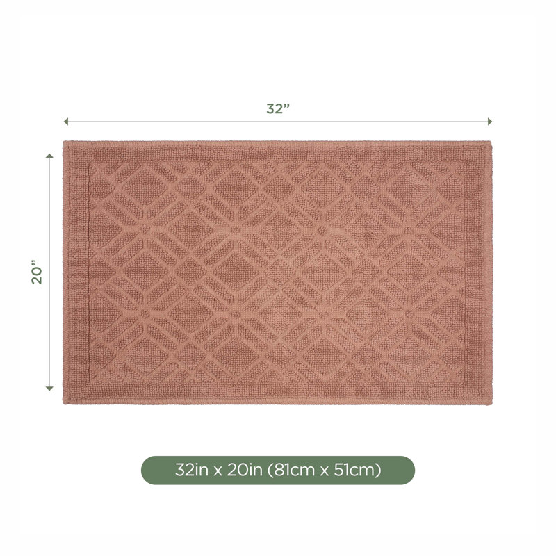 Martex Bath Rug, Geo Clay