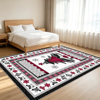1PC Christmas - themed area rugs for Living Room, Soft and Comfortable, Suitable for all seasons, easy - to - maintain, machine washable Indoor floor mat, Under Table Farmhouse suitable for Living Room, Bedroom, Dining Room, Hallway, Patio, Home...