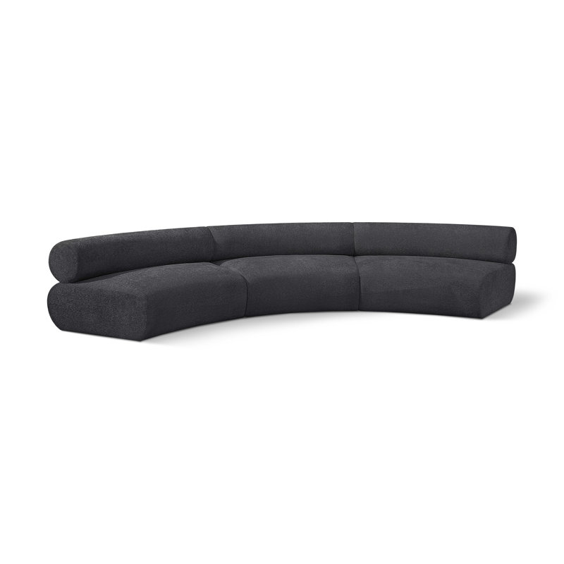 Canapé modulaire rembourré 152 po Bale, Tissu gris chenille