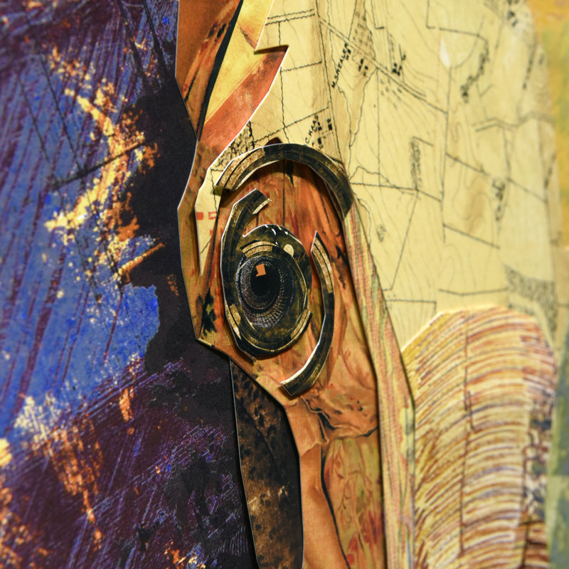 Éléphant encadré sur papier
