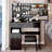 37" Middle Size Left Drawer Desktop Vanity Table + Cushioned Stool, Extra Large Right Sliding Mirror, Multi Layer High Capacity Storage, Practical Fashionable Dresser, Suitable For Large Space-1964451007