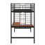 Lit mezzanine simple en métal avec bureau intégré et structure en grille métallique, y compris une échelle-114328199