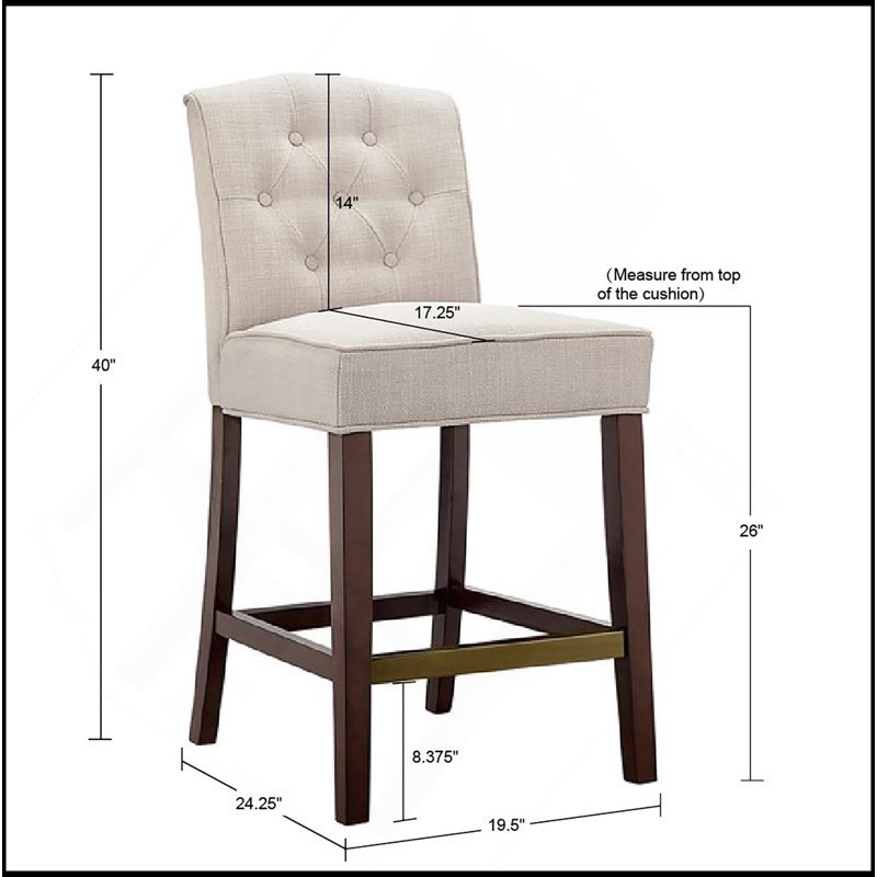 Tabouret de comptoir touffeté