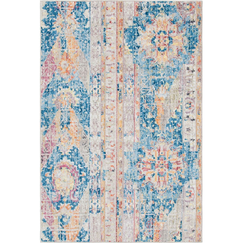 Geometric Indoor Rug, Rectangle 5' x 8'