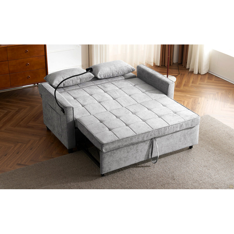 Canapé-lit 56,9 po, Gris
