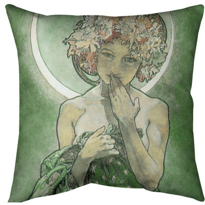 Alphonse Mucha Moon Star Euro Pillow Cover