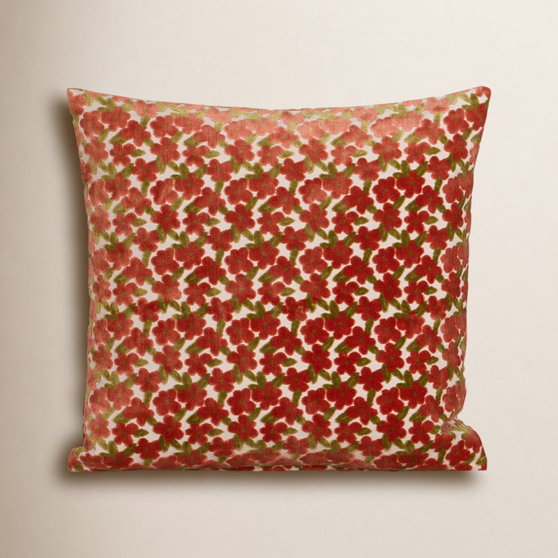 Coussin décoratif en polyester Birch lane Gretchen Rose 20 pouces