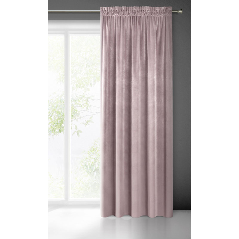 Sighild Blackout Curtain, 140 W x 300 D cm, Light Pink