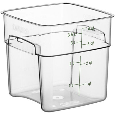 Cambro Camsquares Freshpro 4 pte Contenant alimentaire transparent en polycarbonate - Certifié NSF