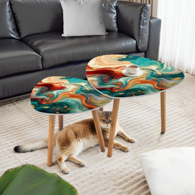 Ensemble de 2 tables basses gigognes Triangle