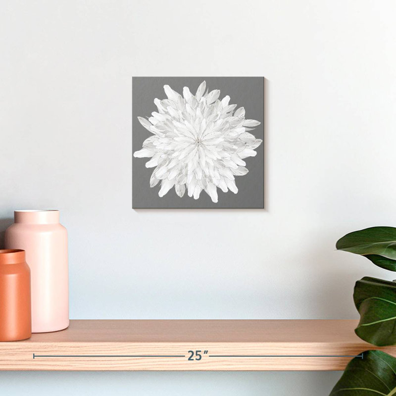 White Feathers Florette, 10" H x 10" W