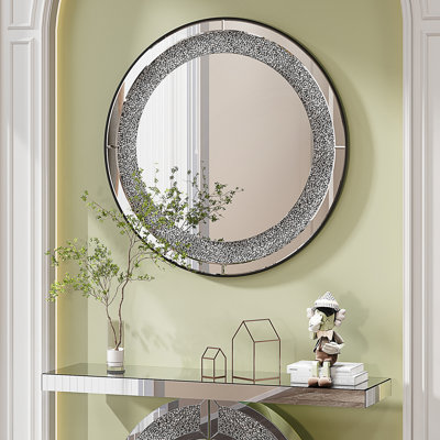 Miroir rond en cristal 33,46 "(85Cm)