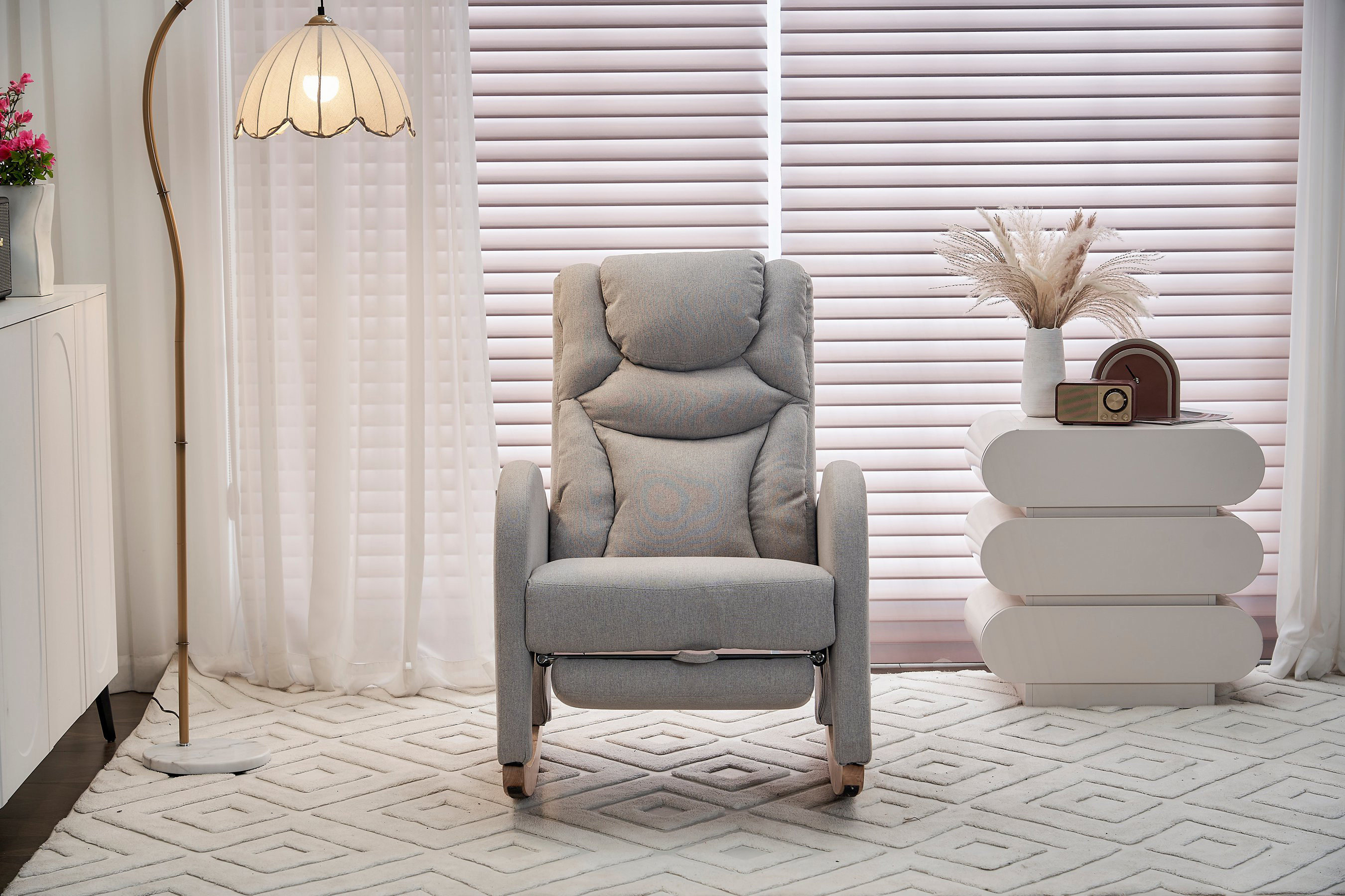 Ophelia & Co. Ergonomic Backrest Design Rocking Chair With Adjustable ...
