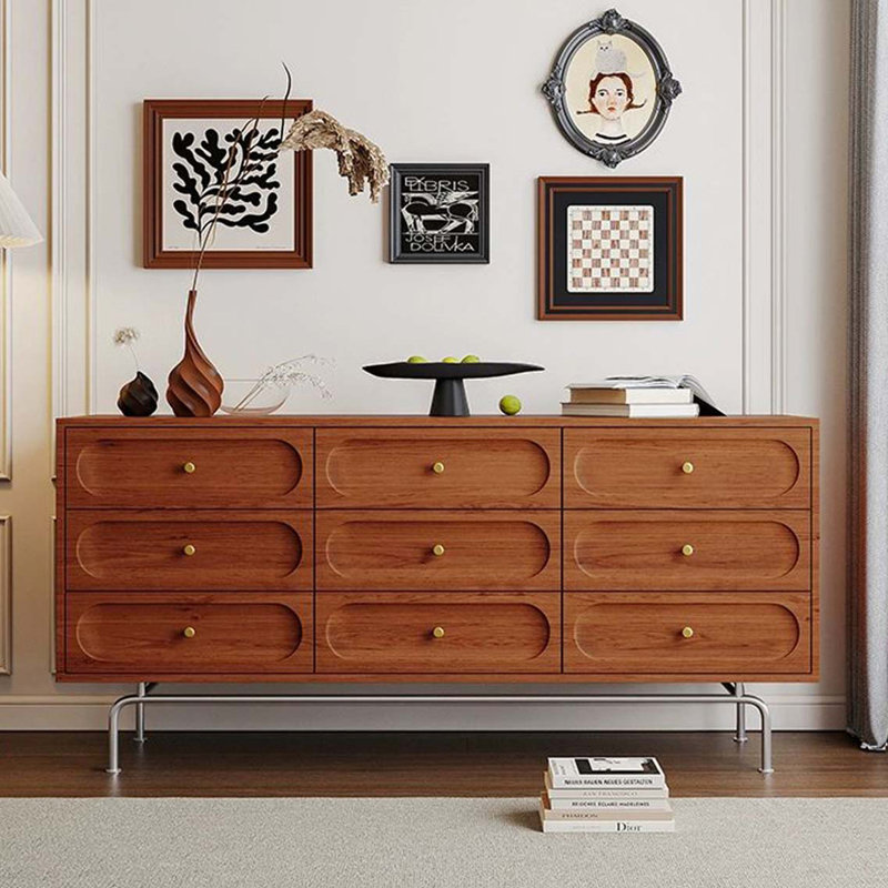 Commode d'appoint rétro grande capacité simple, 32.28" H x 70.87" W x 15.75" D