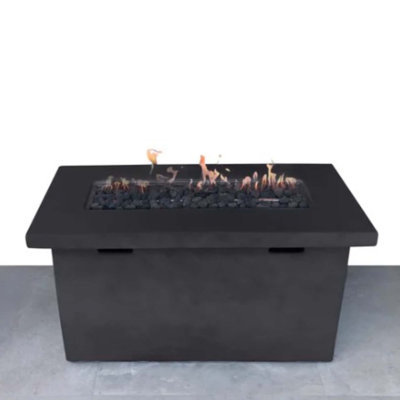 25" H X 42" W Fiber Reinforced Concrete Propane Outdoor Fire Pit Table