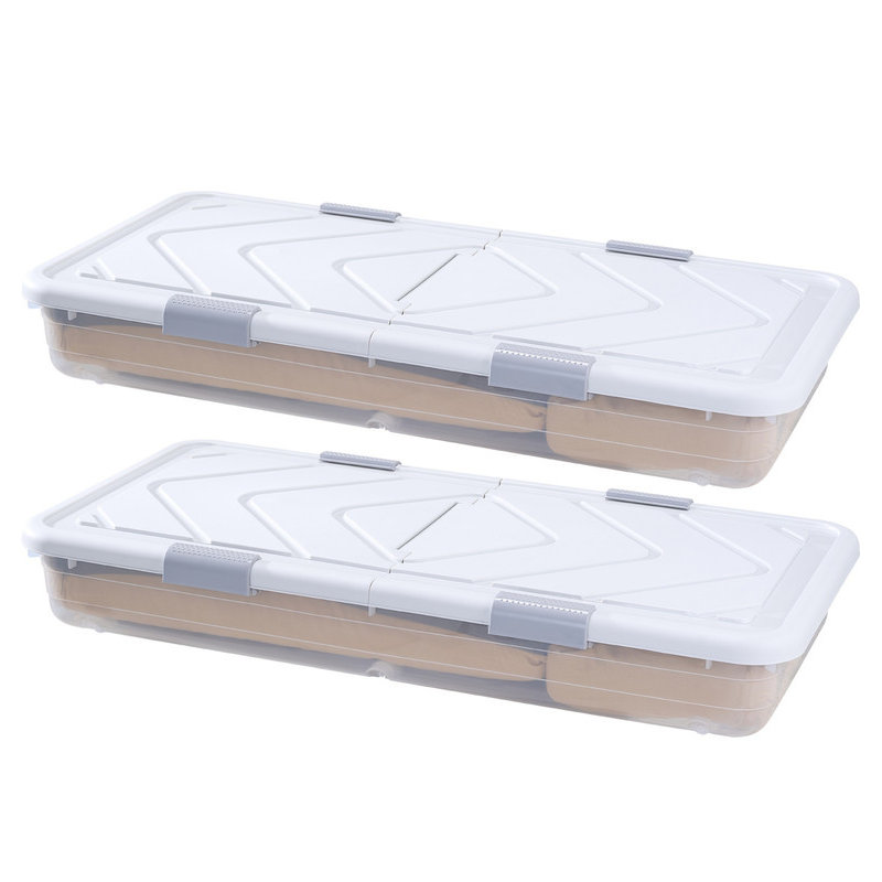 Rangement sous le lit avec roulettes, sacs de rangement roulants 39,8 x 20,1 x 5,9 pouces
