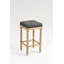 Tabouret de comptoir en bois capitonné 26 po avec garniture cloutée Oakridge
