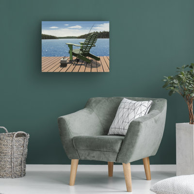 Chaise de pêche moderne et contemporaine sur toile