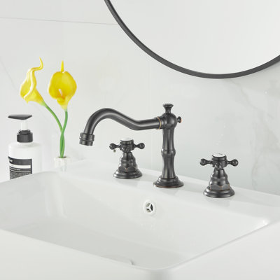TC-16389-BG Widespread Bathroom Sink Faucet With Drain Assemly