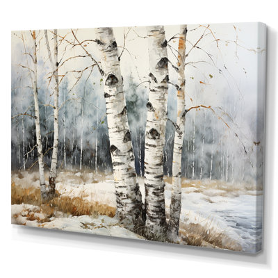 «Silver Minimalisme Tree Birchs Breath III» sur toile