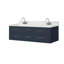 60 po X P 22 po Ensemble de meuble-lavabo double D avec comptoir en marbre de Carrare et robinet-608499011