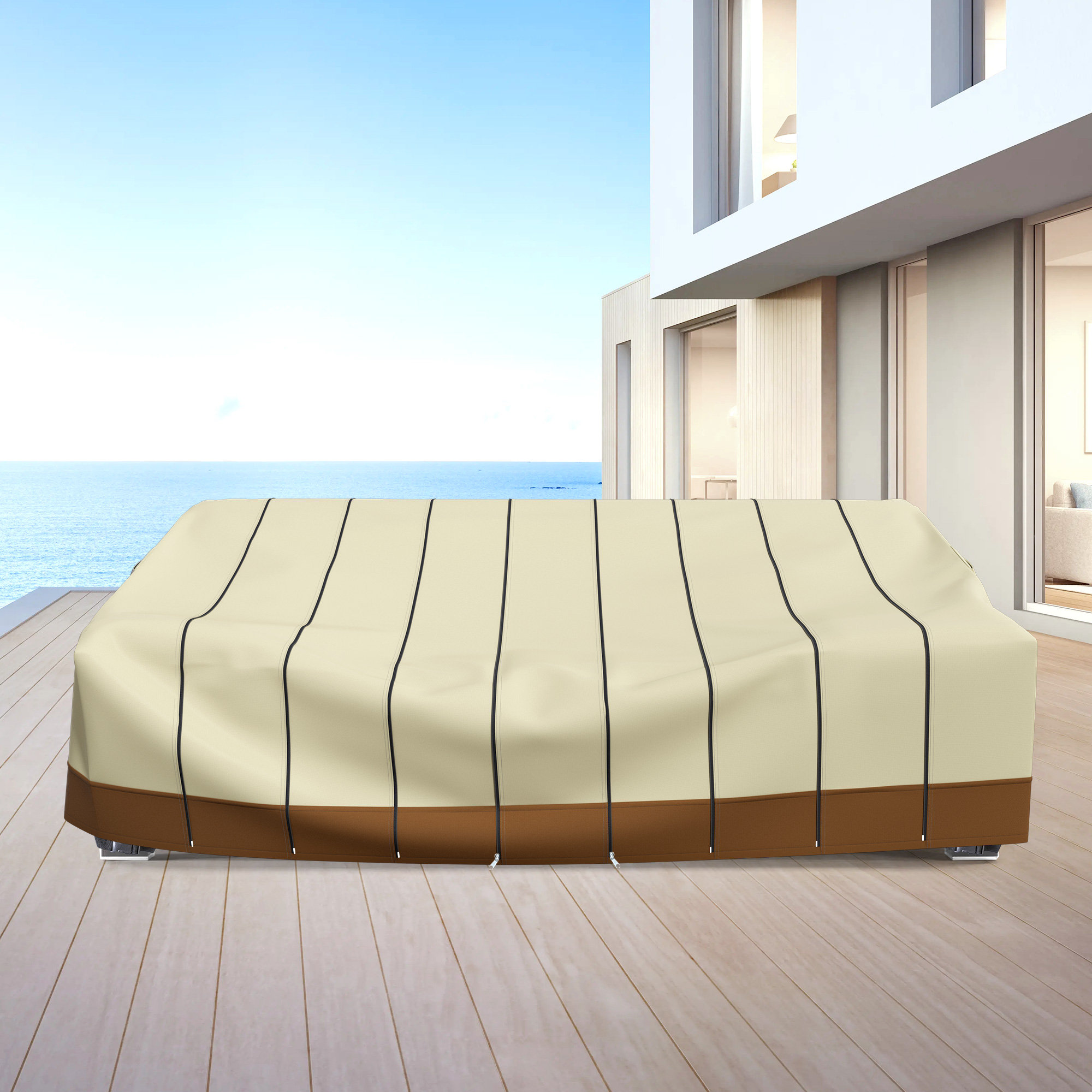 Arlmont & Co. Waterproof Outdoor Patio Sectional Sofa Cover Heavy Duty
