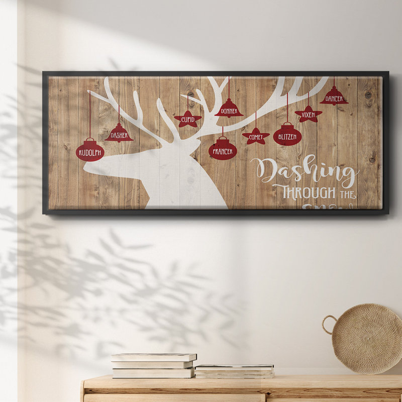 «Dashing Through The Snow», toile encadrée, H 8 po x l 20 po