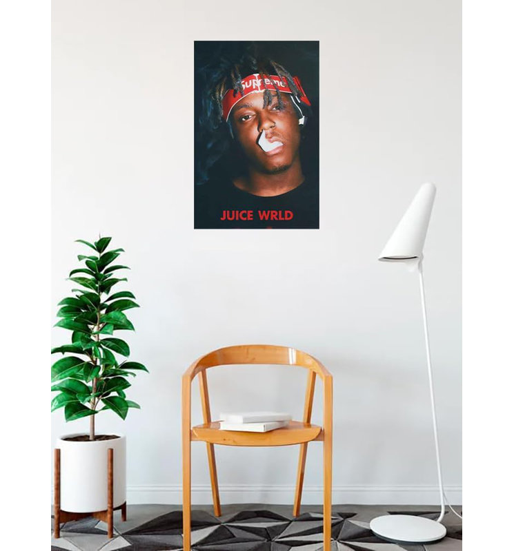 «Buy Art For Less Officially Licensed Juice Wrld Smoke», affiche 24 x 36 po - reproduction décorative - papier affiche - prête à encadrer