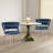 17.72'' H Velvet Upholstered Metal Side Chair-1031742250