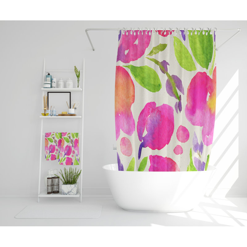 Hatto Polyester Shower Curtain, 168cm H x 168cm W