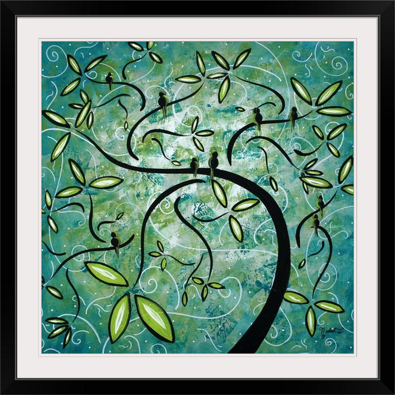 « spring brillance » par megan duncanson, reproduction d’art, H 20" x l 20" x P 1", Cadre noir