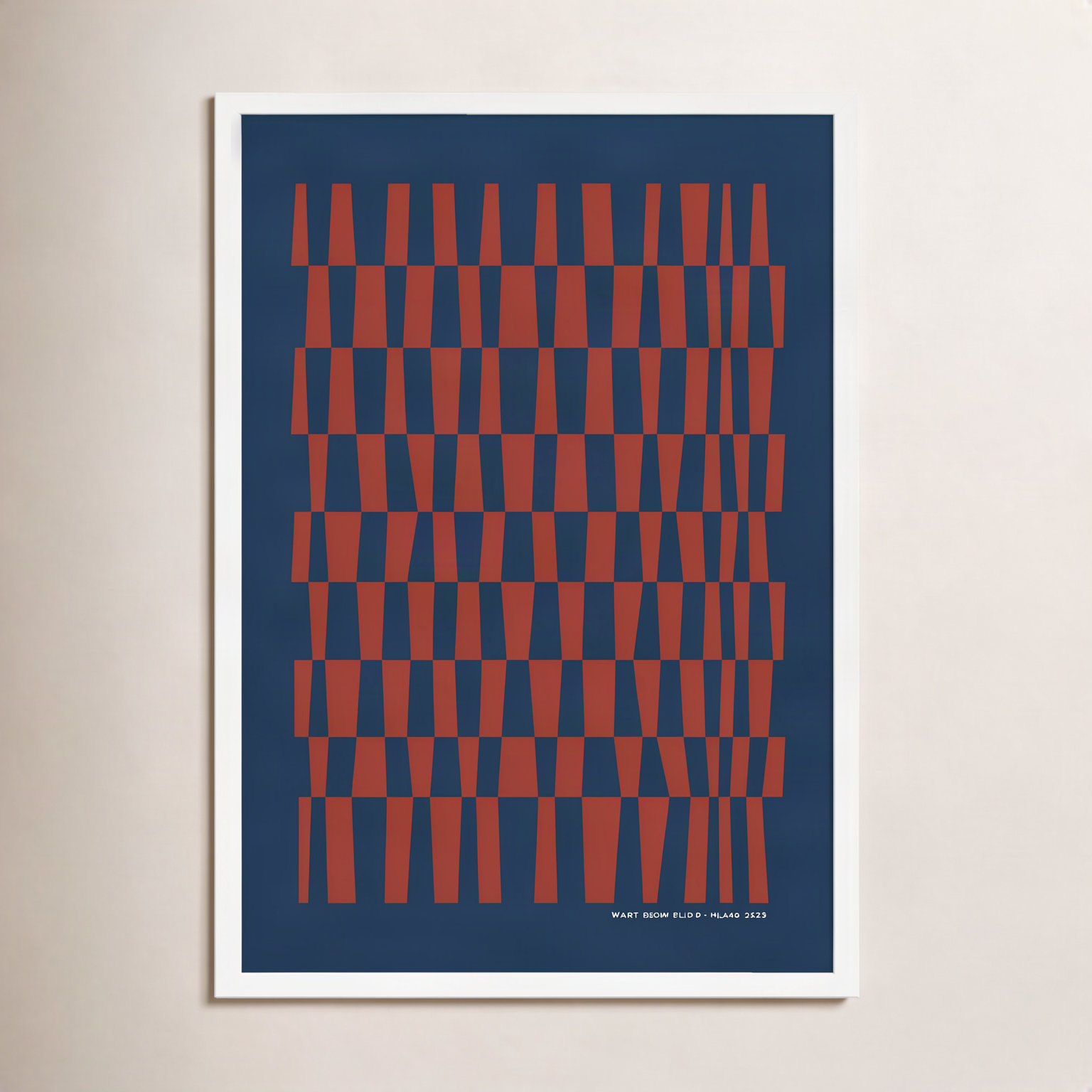 Vibrant Intersections 6 Print, White Framed, 25" H x 17.5" W