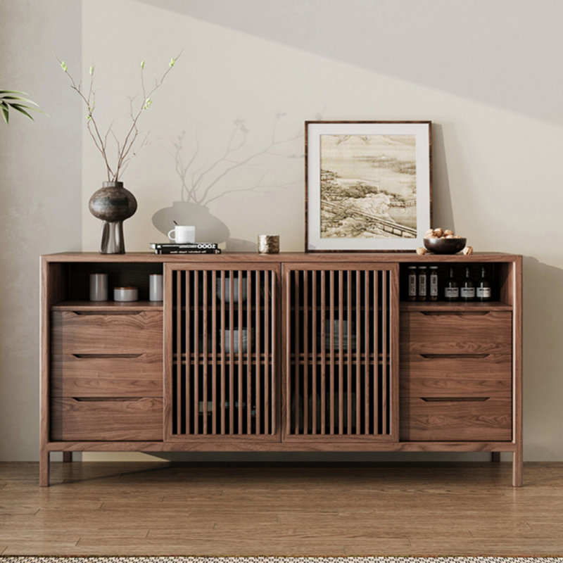 Six-Drawer Black Walnut Sideboard