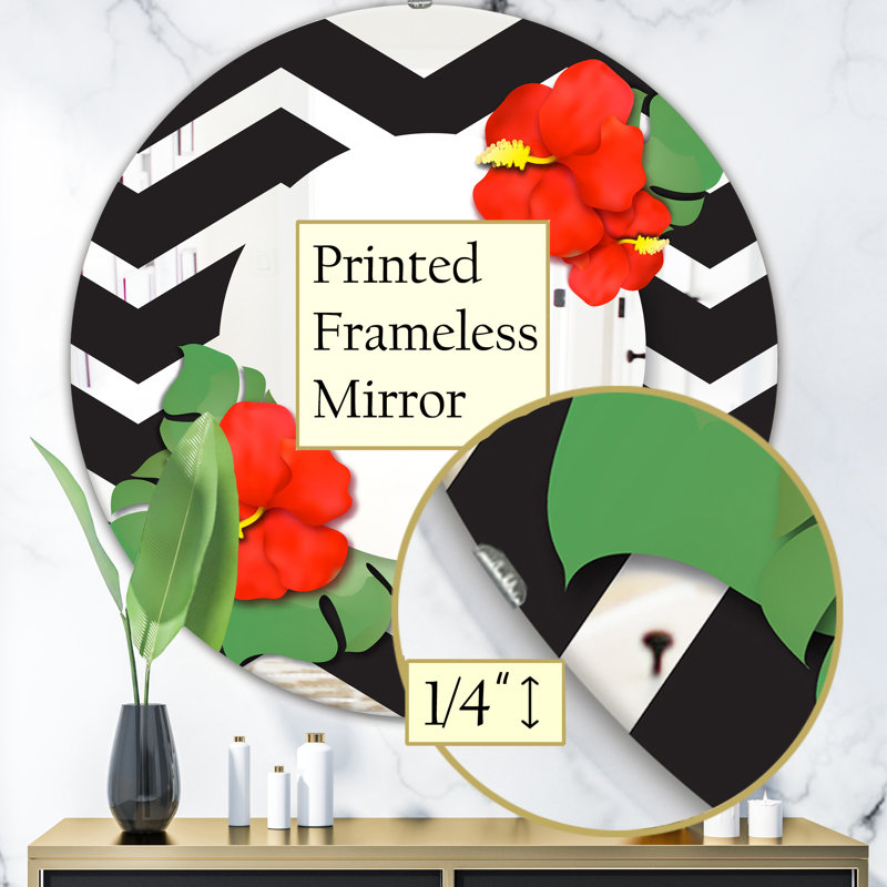 Miroir mural Elementary Botanicals, H 23,6 po x l 23,6 po
