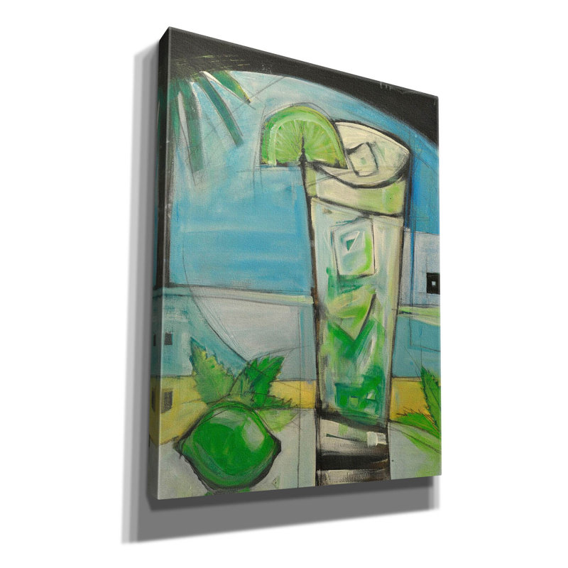"Red Baril Studio" Mojito "par Tim Nyberg, art mural sur toile, H 16 po x l 12 po x P 0,75 po