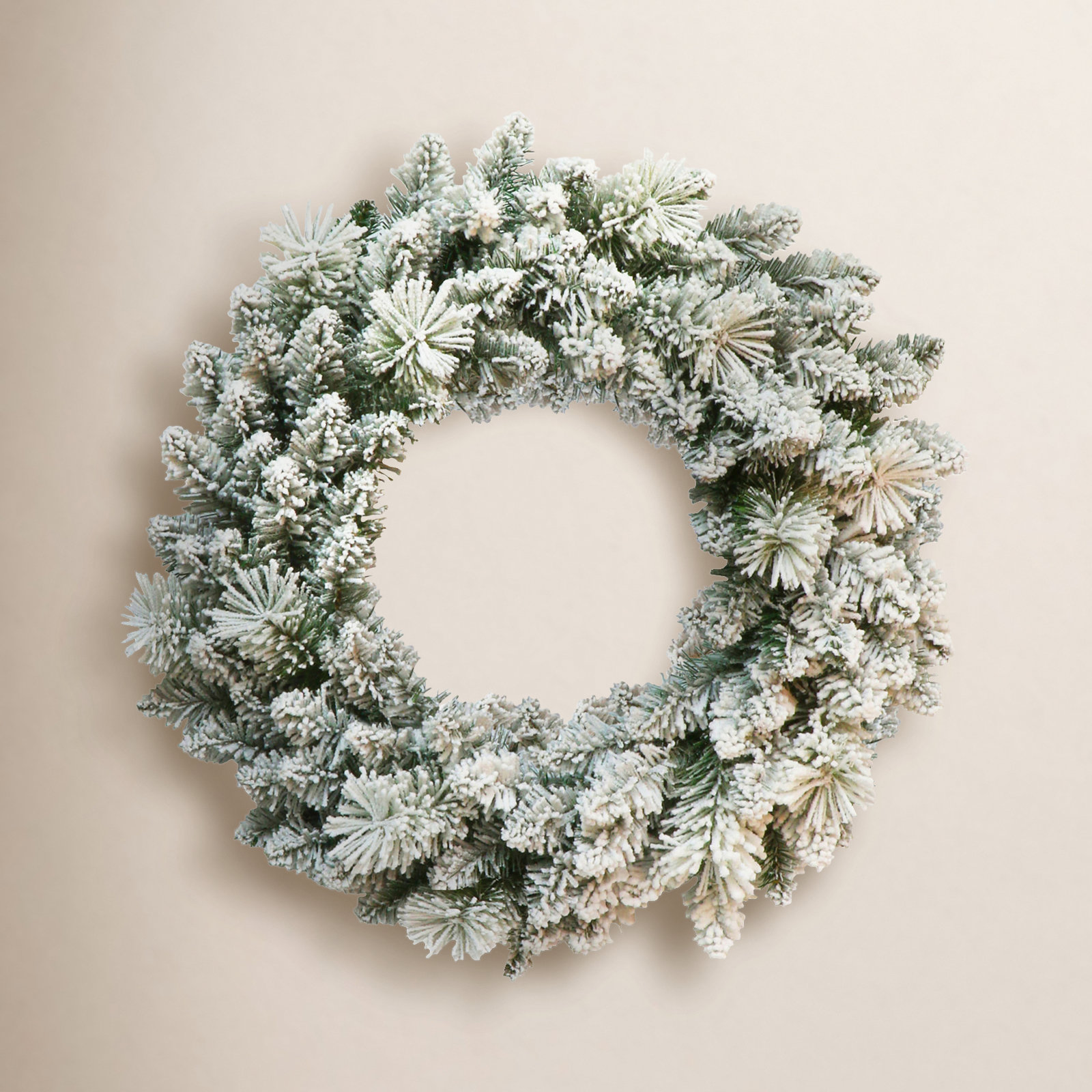 24'' Faux Pine Lighted Polyester Wreath