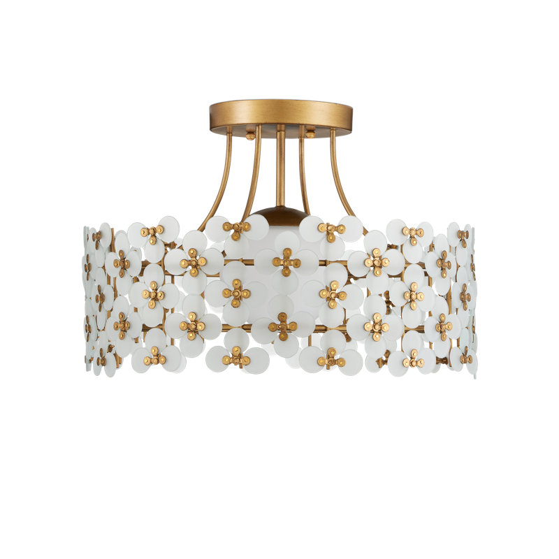 Spring Flower Semi-Flush Mount