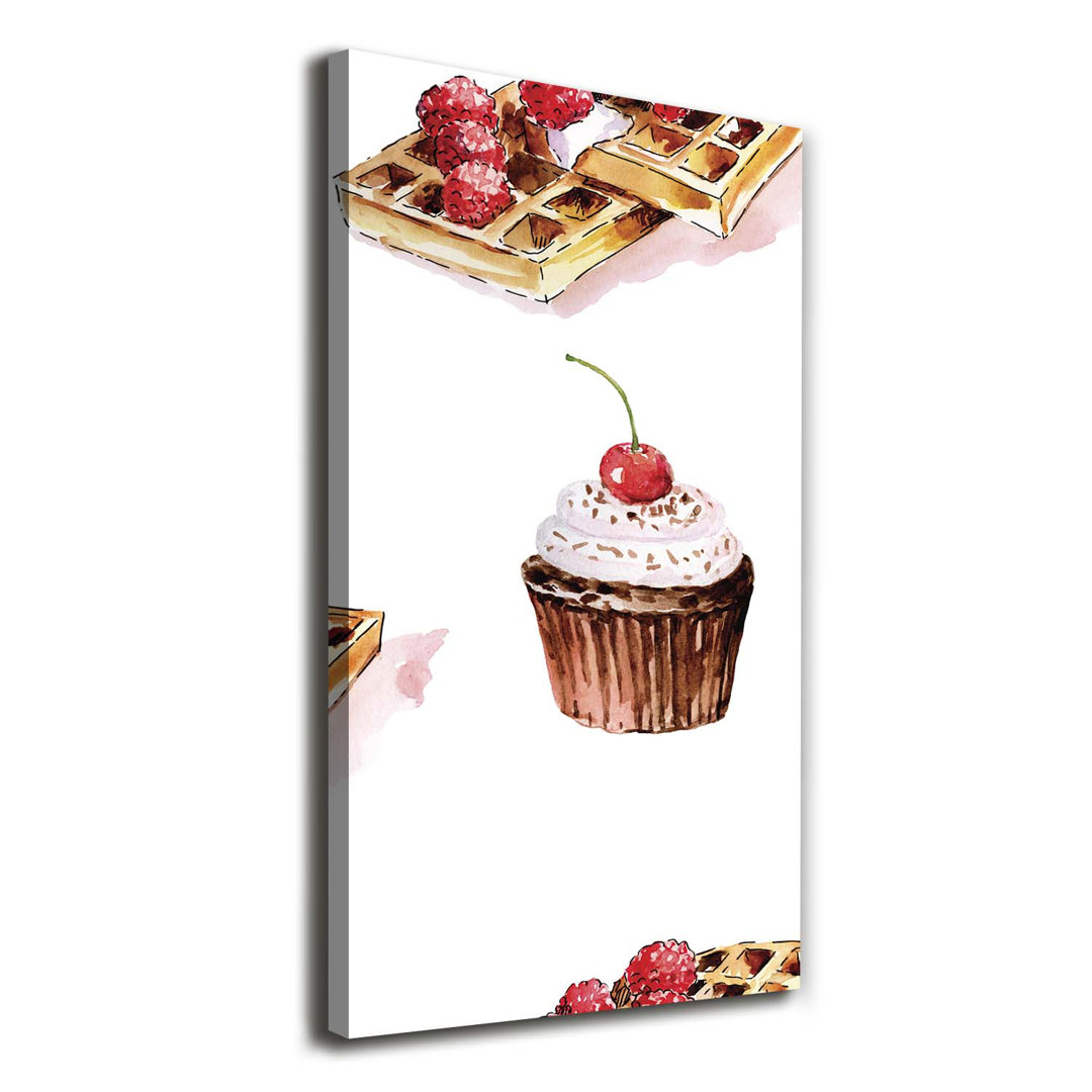 Muffins und Waffeln - Kunstdrucke auf Leinwand - Wrapped Canvas