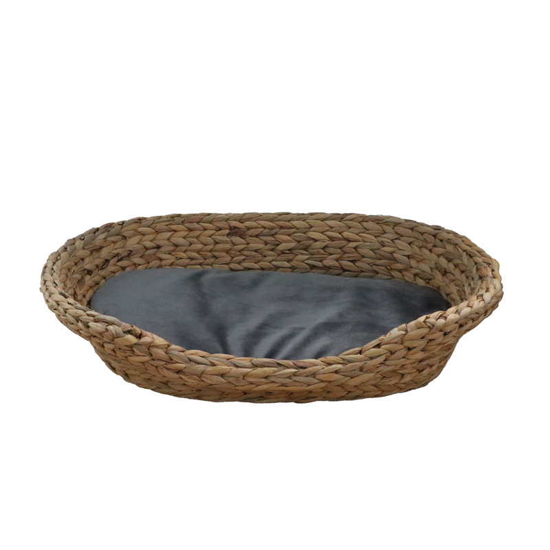 Drucker Wicker Pet Bed, Grey