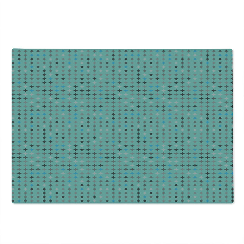 Ambesonne Geometric Cutting Board Large Size Modern Rounds Pattern Art Teal Multicolor