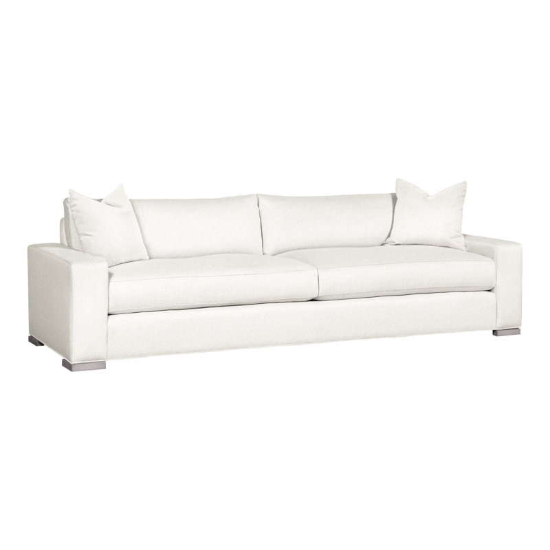 Paxton 109" Two Seat Extended Sofa, Kennelly Snow, Dove Gray