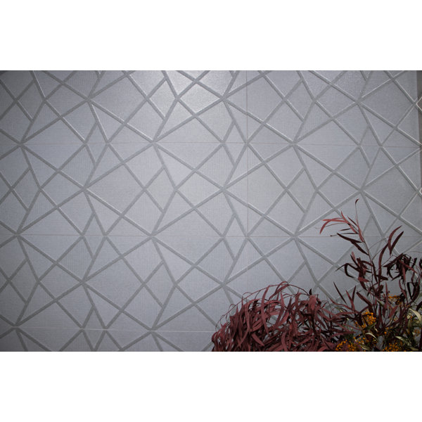 Decor Avenue Art Azul 3D Ceramic Tile in 12" x 36"