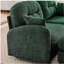 Causeuse en tissu d'ameublement en chenille, conception plissée matelassée, conception ergonomique, mousse haute densité, accoudoirs élégants, base en bois de haute qualité, convient aux salons, vert